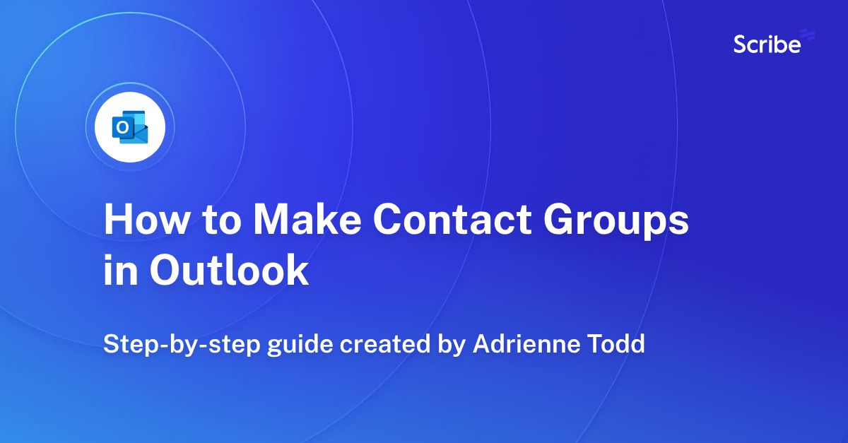 How to Make Contact Groups in Outlook Scribe