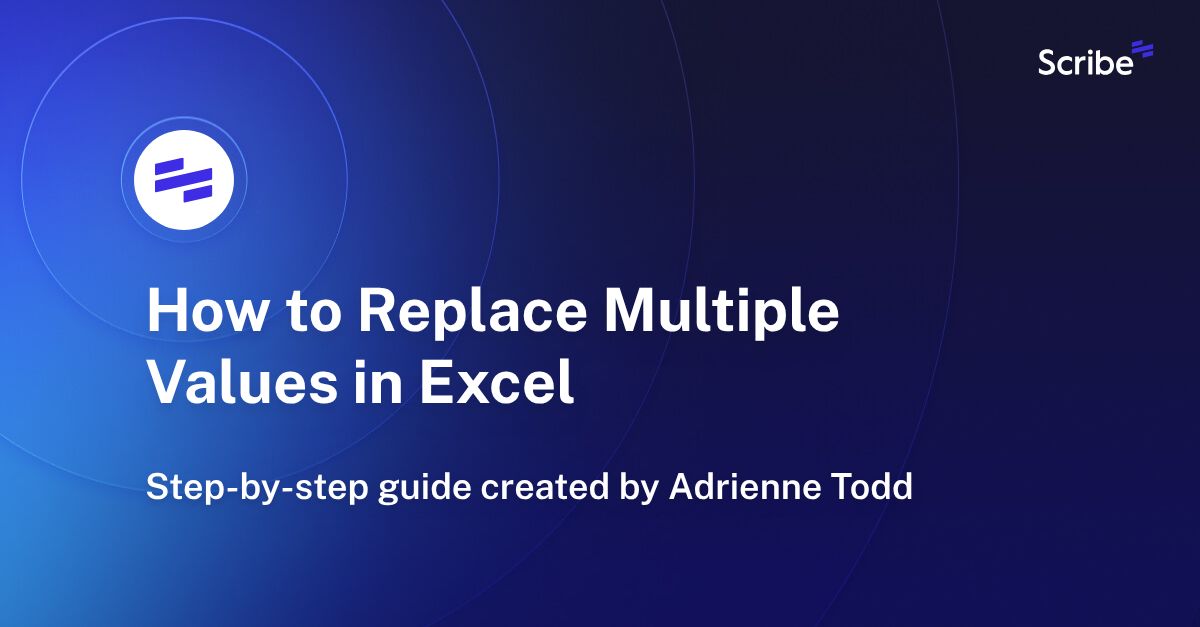 How to Replace Multiple Values in Excel Scribe