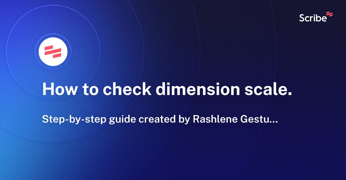 How to check dimension scale. Scribe