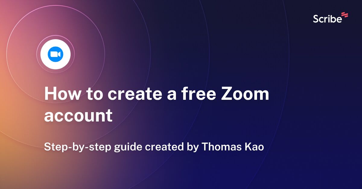 How to create a free Zoom account Scribe