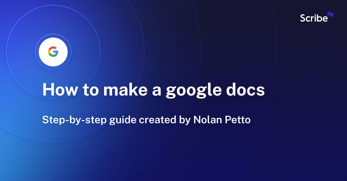 How to make a google docs Scribe