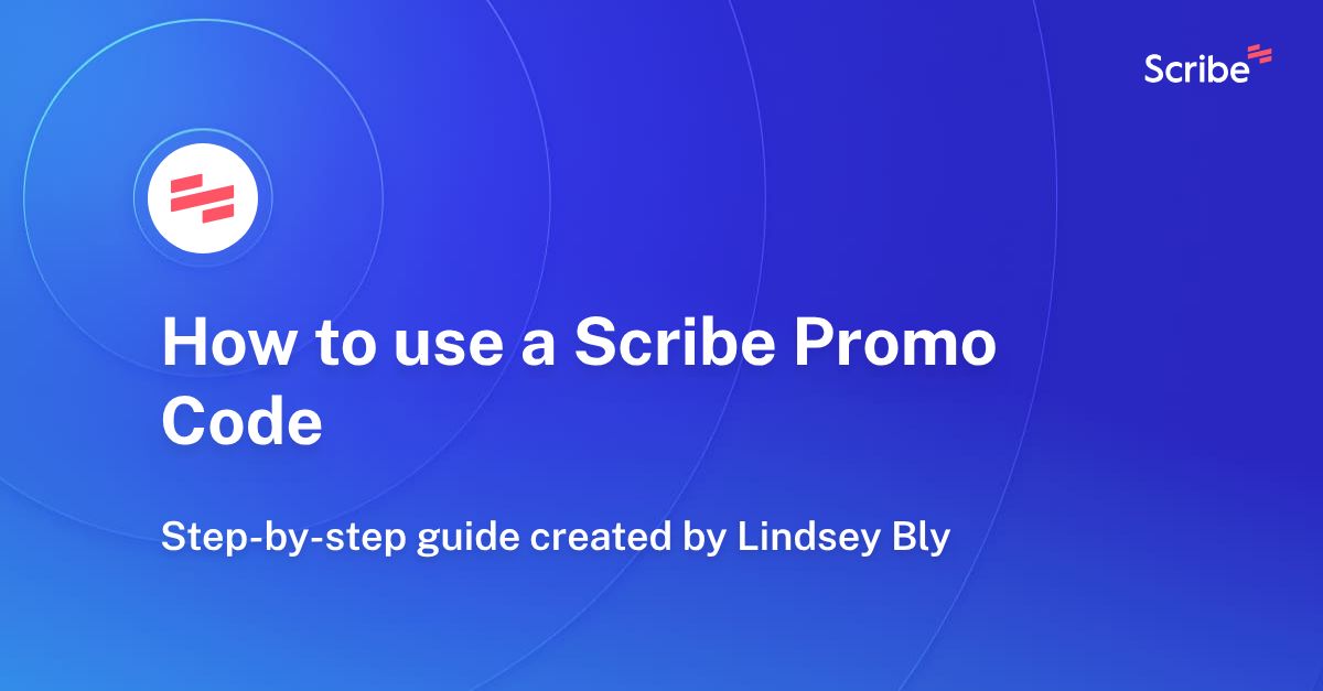 How to use a Scribe Promo Code Scribe