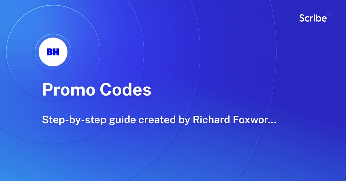 Promo Codes Scribe