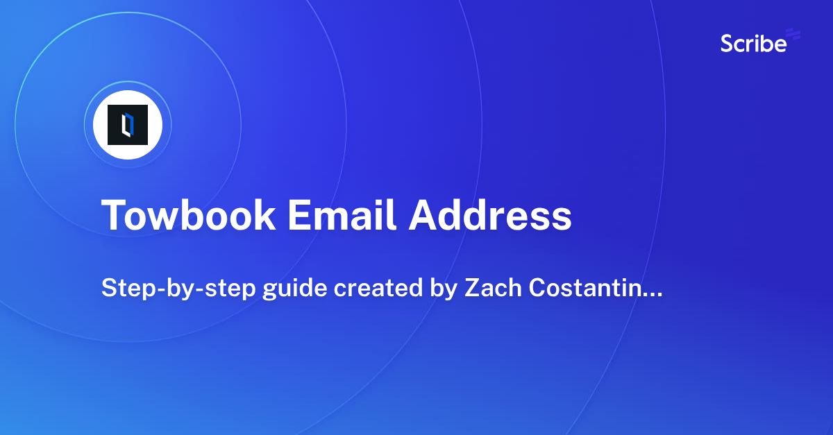 Towbook Email Address Scribe