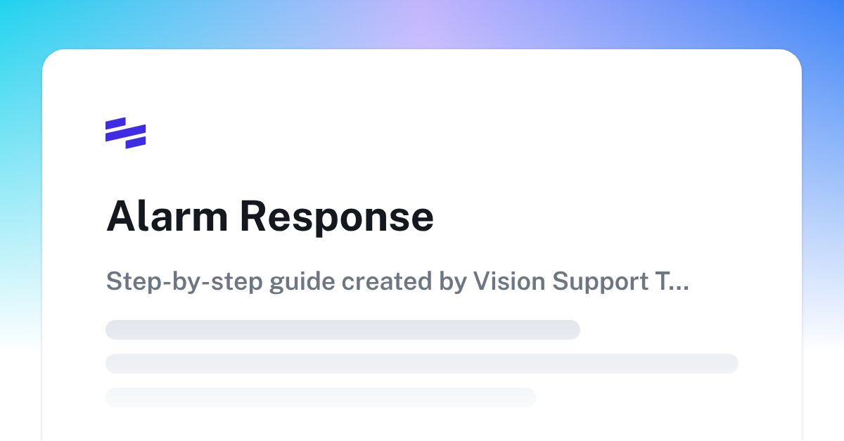 Alarm Response Scribe