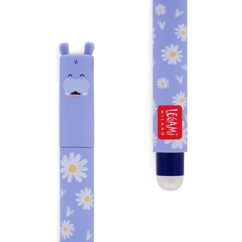Legami Erasable Hippo Pen Blue Ink scribli store