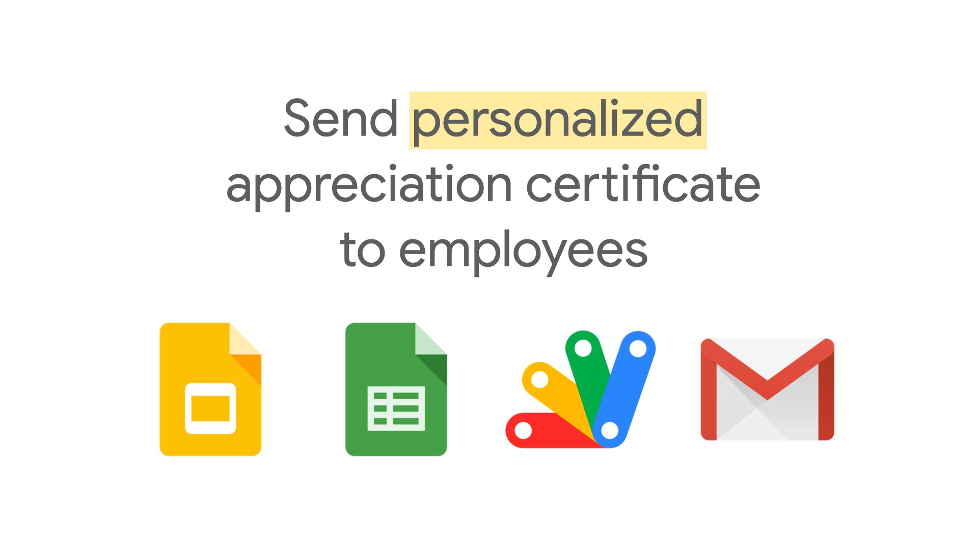 send personalized appreciation certificate to employees