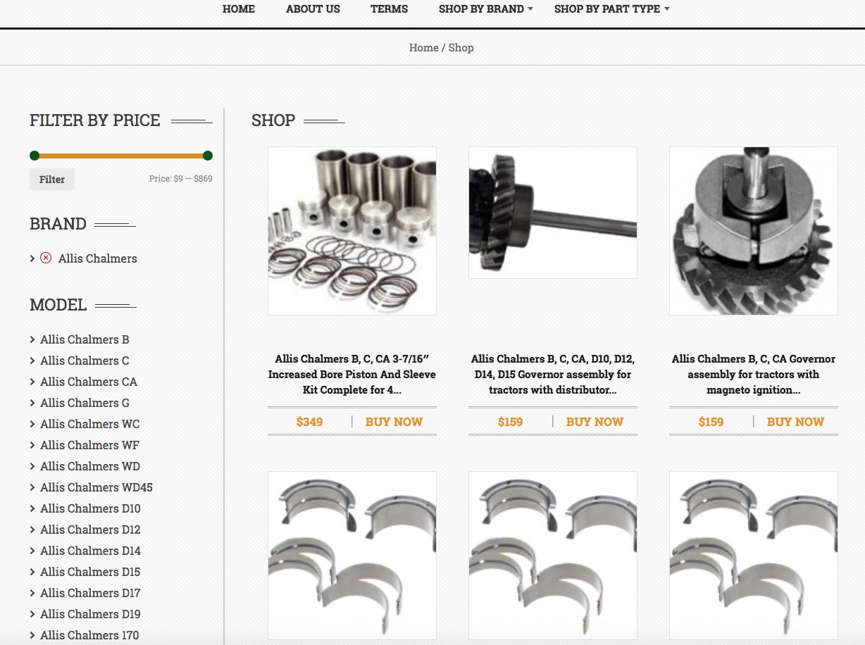 Tractor Parts Store ScriptBox.IO Premium Wordpress