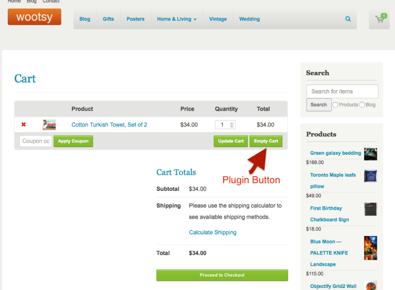 Empty cart plugin Scriptbox.io