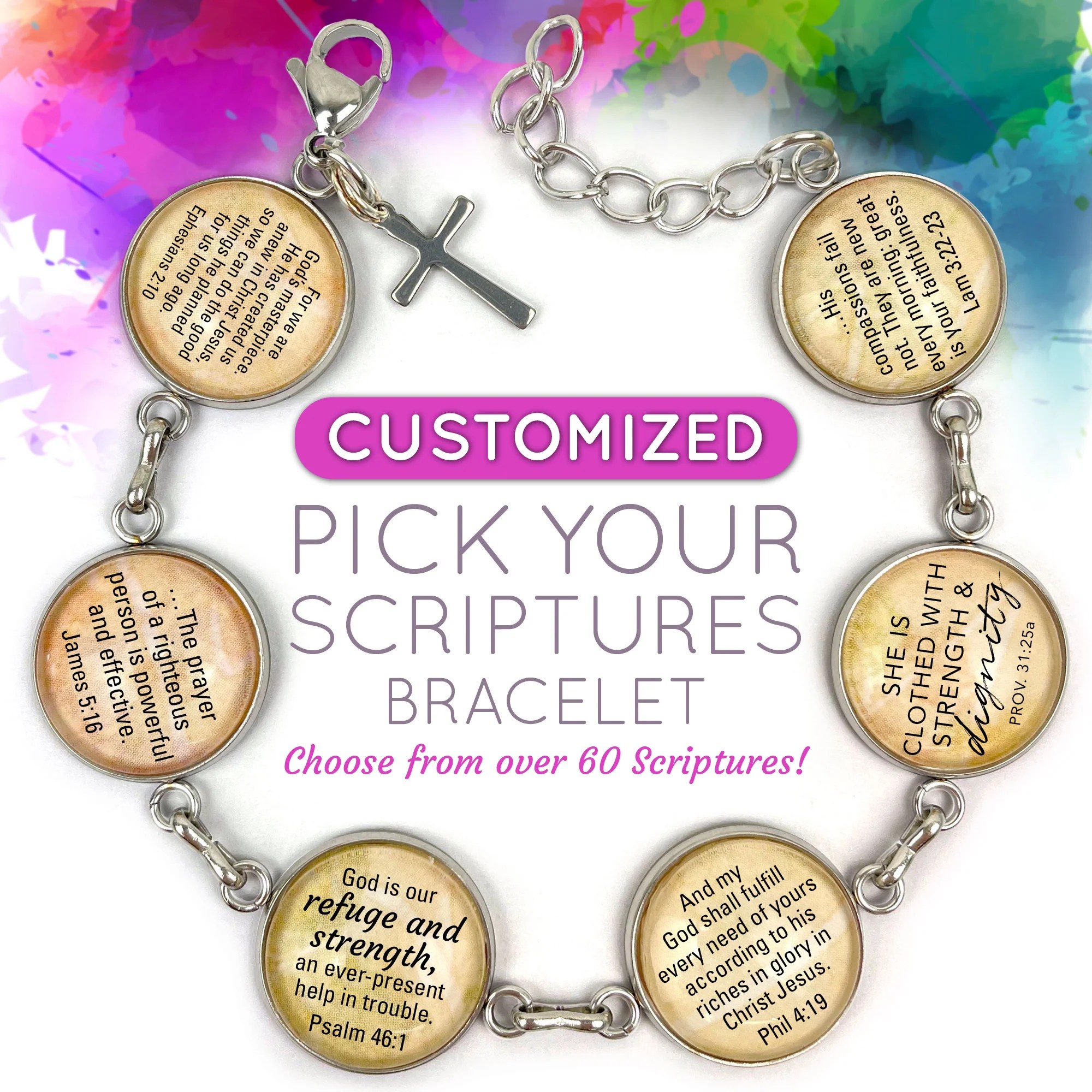 Pick Your Own Scriptures Customized Bible Verse Bracelet