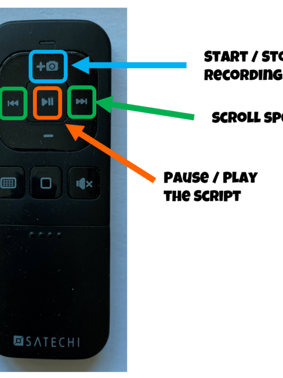 Using a Bluetooth remote control Teleprompter for Video