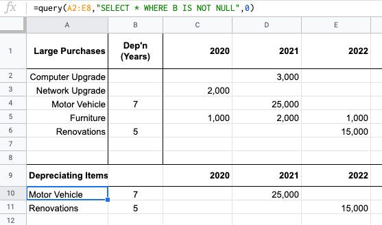 Ignore Blank Cells in QUERY Function Google Sheets > script everything