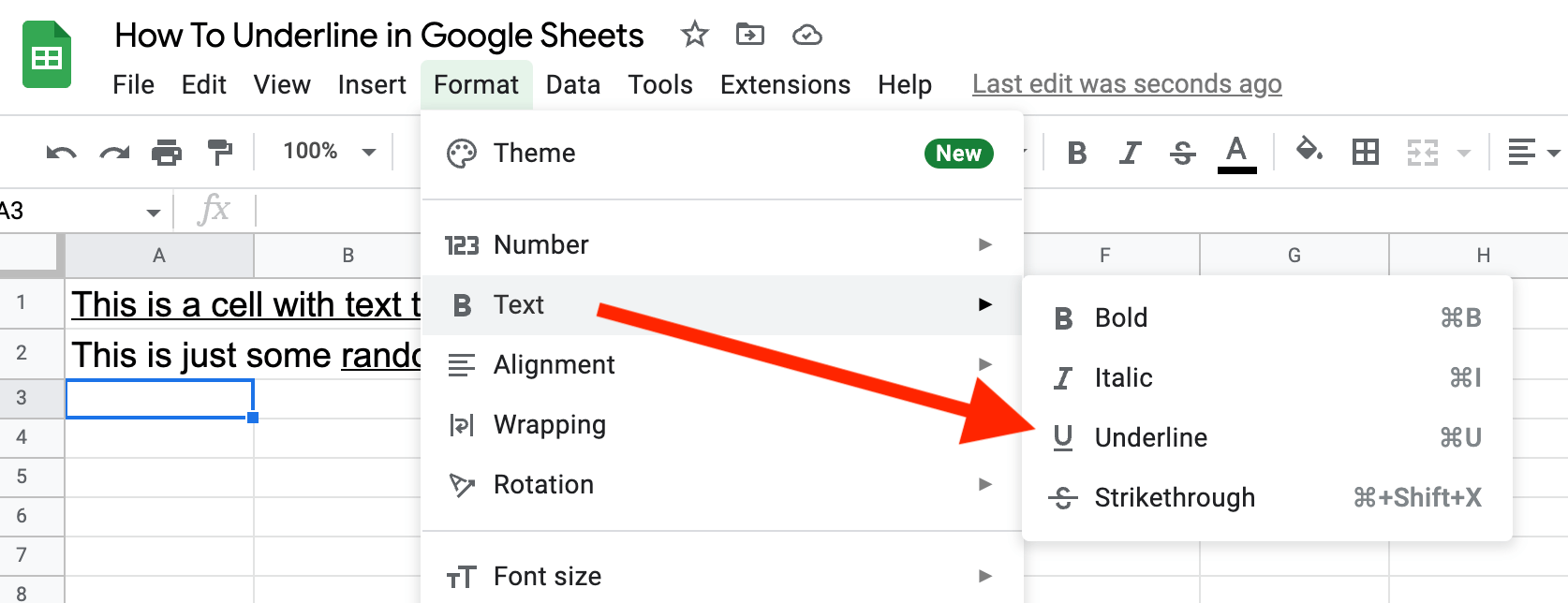 3 Different Ways To Underline In Google Sheets Shortcuts, Borders