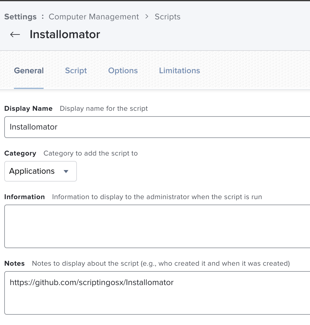 Using Installomator with Jamf Pro Scripting OS X