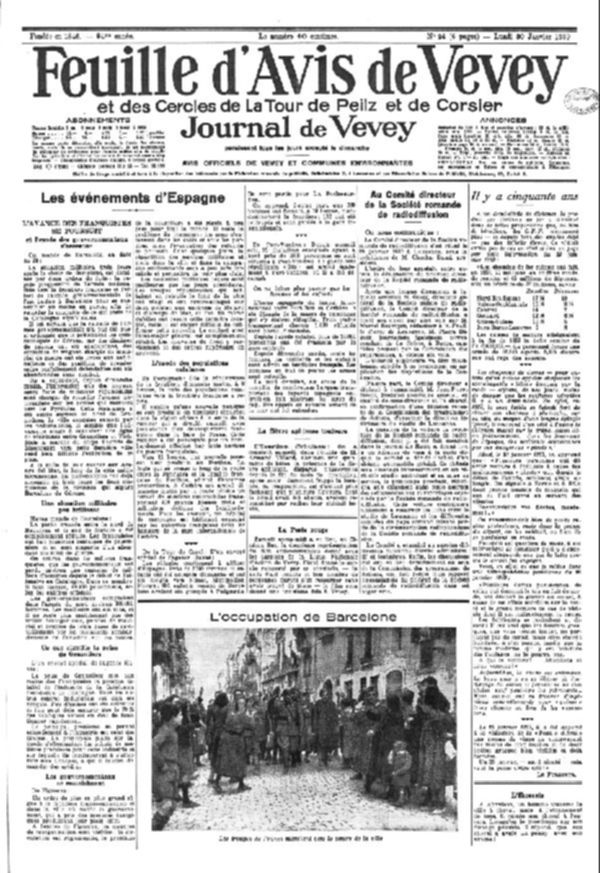 Feuille d'avis de Vevey et des cercles de La TourdePeilz et de