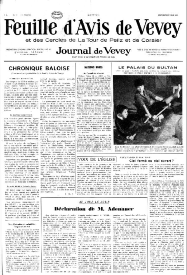 Feuille d'avis de Vevey et des cercles de La TourdePeilz et de