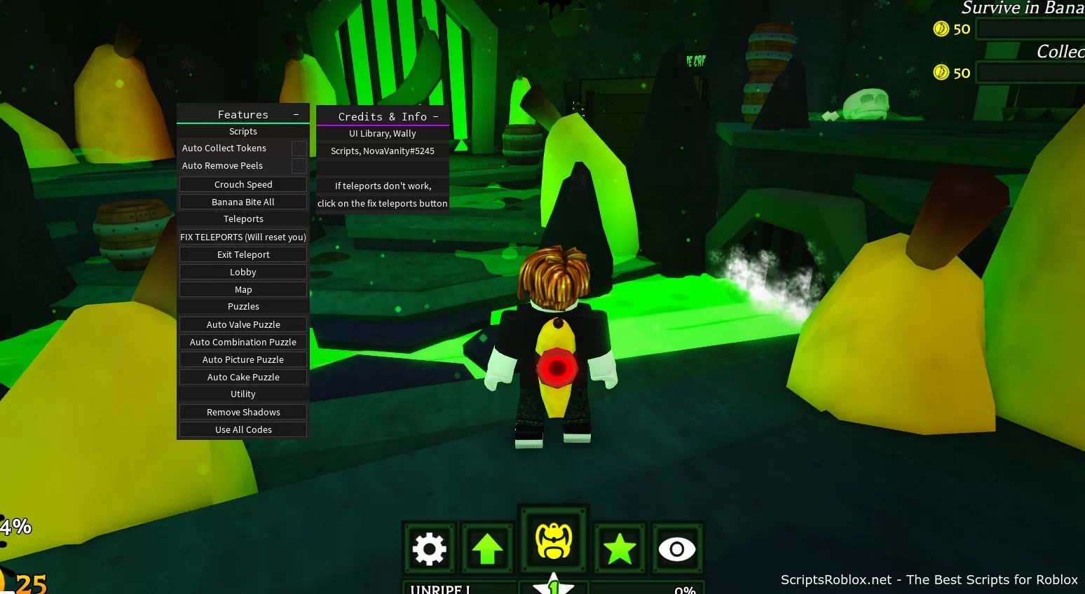 Banana Eats Script Auto Collect Tokens, Teleports & More