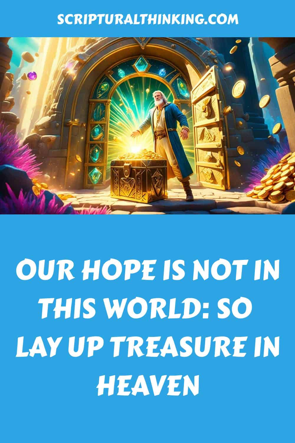 Our Hope Is Not In This World So Lay Up Treasure In Heaven