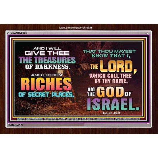 THE TREASURES OF DARKNESS Bible Verses to Encourage frame (GWARK8868