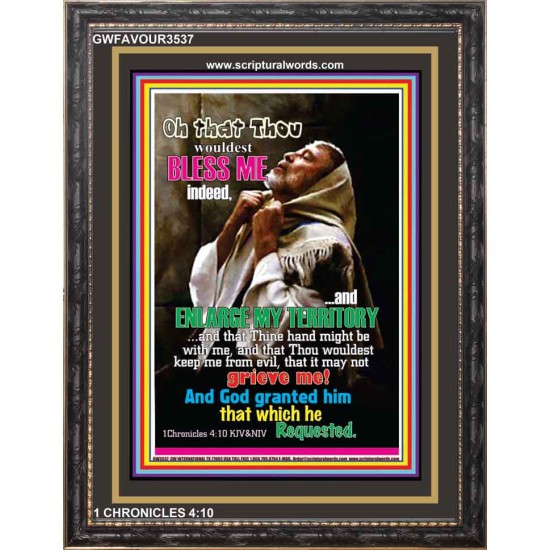 ENLARGE MY TERRITORY Bible Verses Poster (GWFAVOUR3537) "33x45"