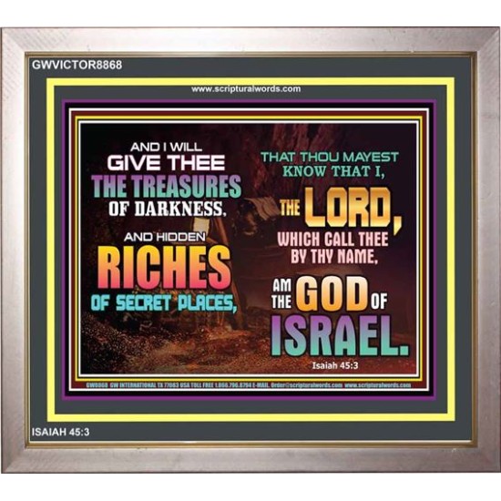 THE TREASURES OF DARKNESS Bible Verses to Encourage frame (GWVICTOR8868