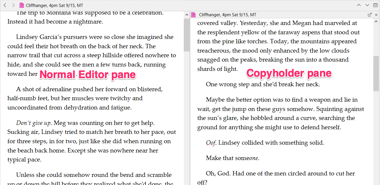 The Copyholder Scrivener Classes