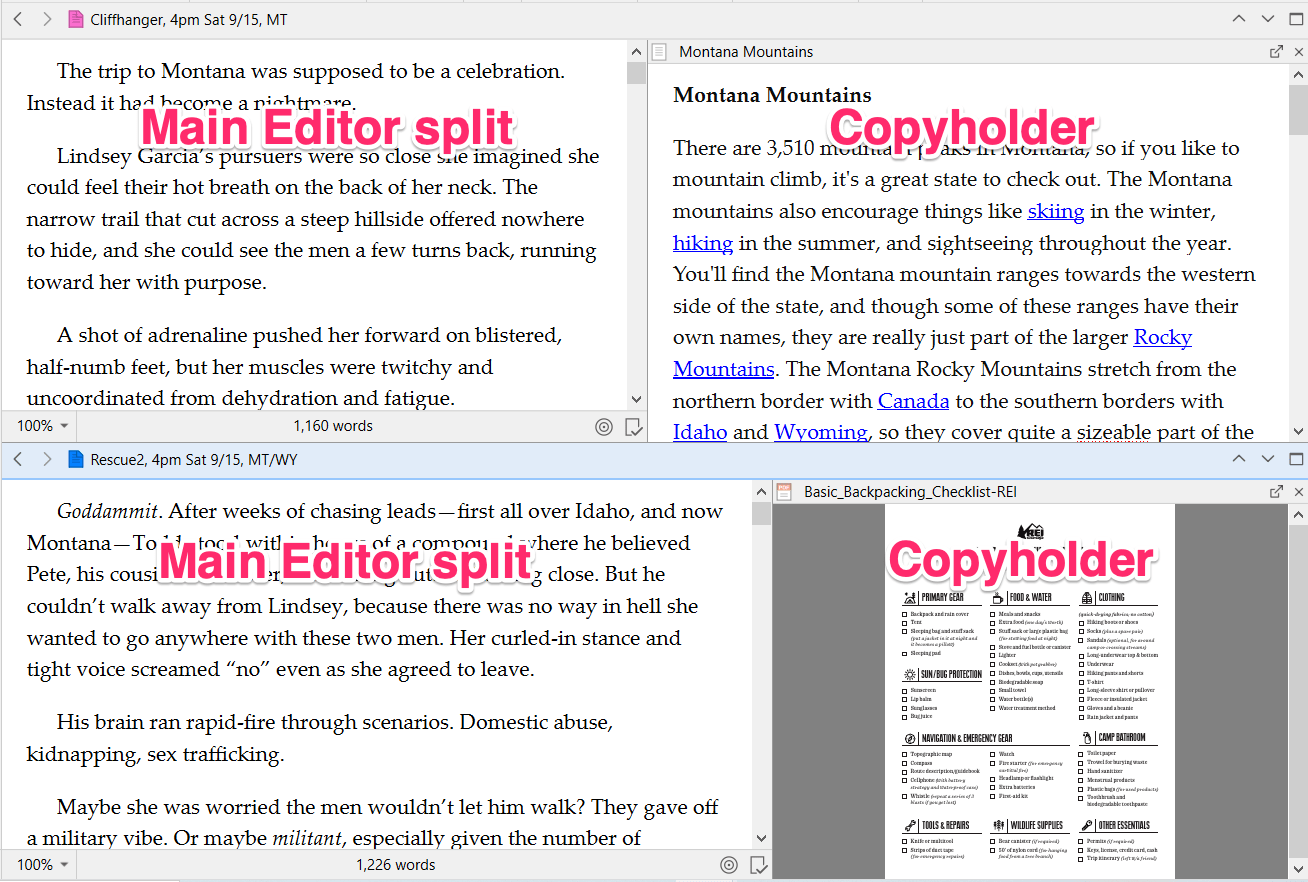The Copyholder Scrivener Classes