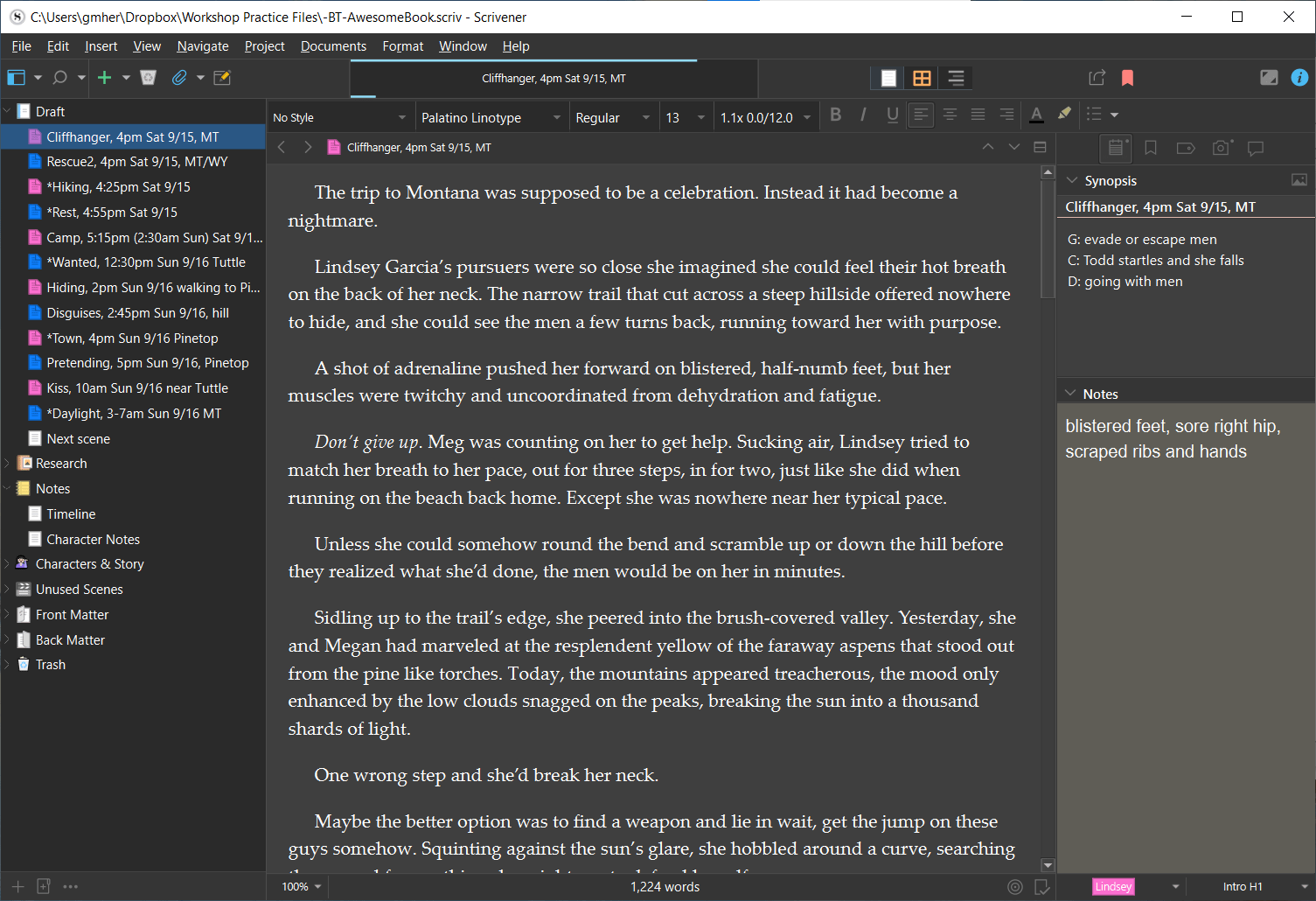 Dark Mode & Themes Scrivener Classes
