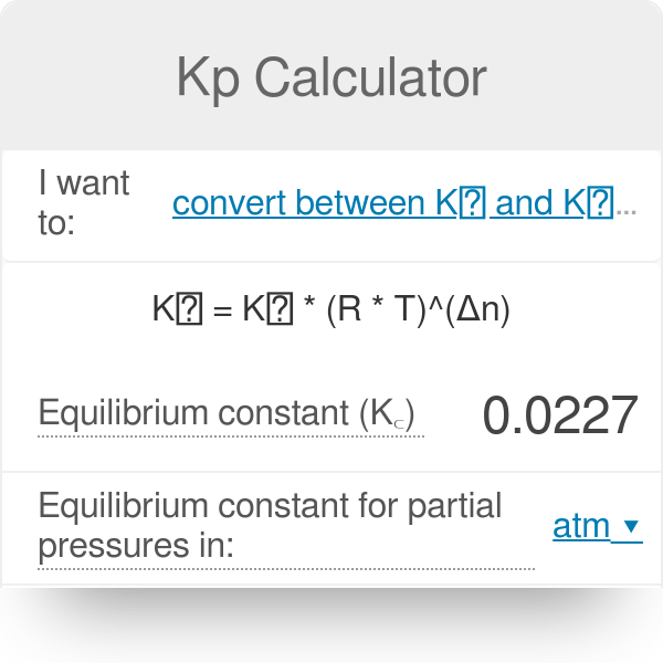 Pressure Equilibrium Constant Expression sharedoc