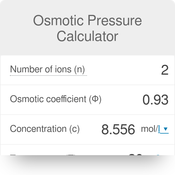 Osmotic Pressure