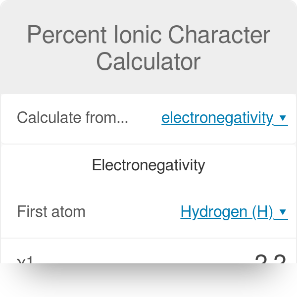 11+ Percent Ionic Character Calculator VisdeanTanzina