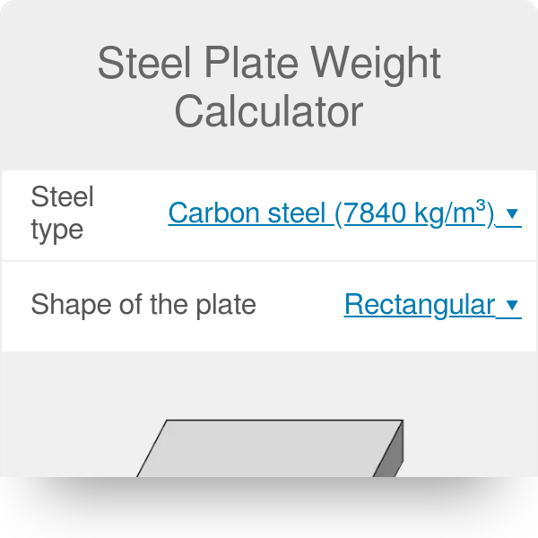 Plate steel weight calculator