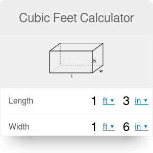 Cubic Feet Calculator. Cubic Feet from Inches and Other Units - Omni