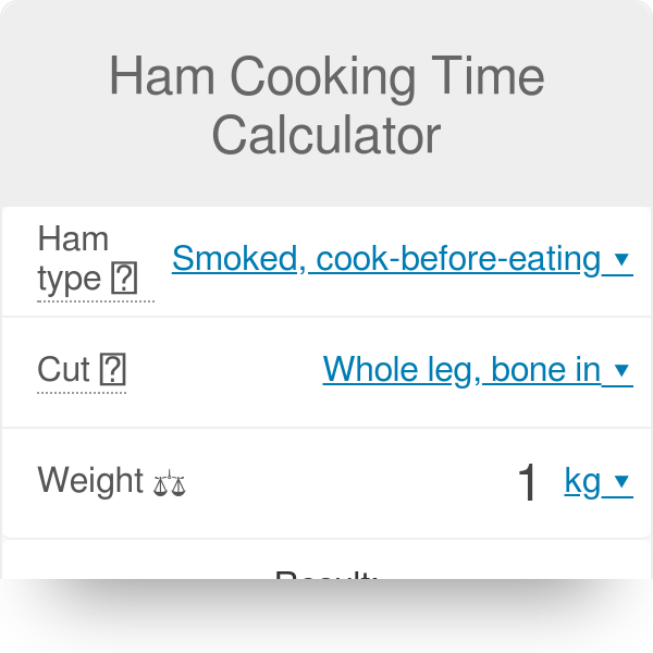 Ham Cooking Time Calculator