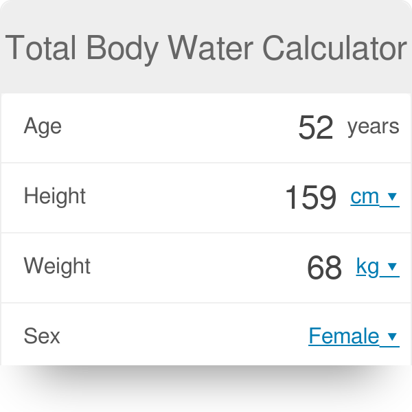 Water Weight Calculator, 41 OFF