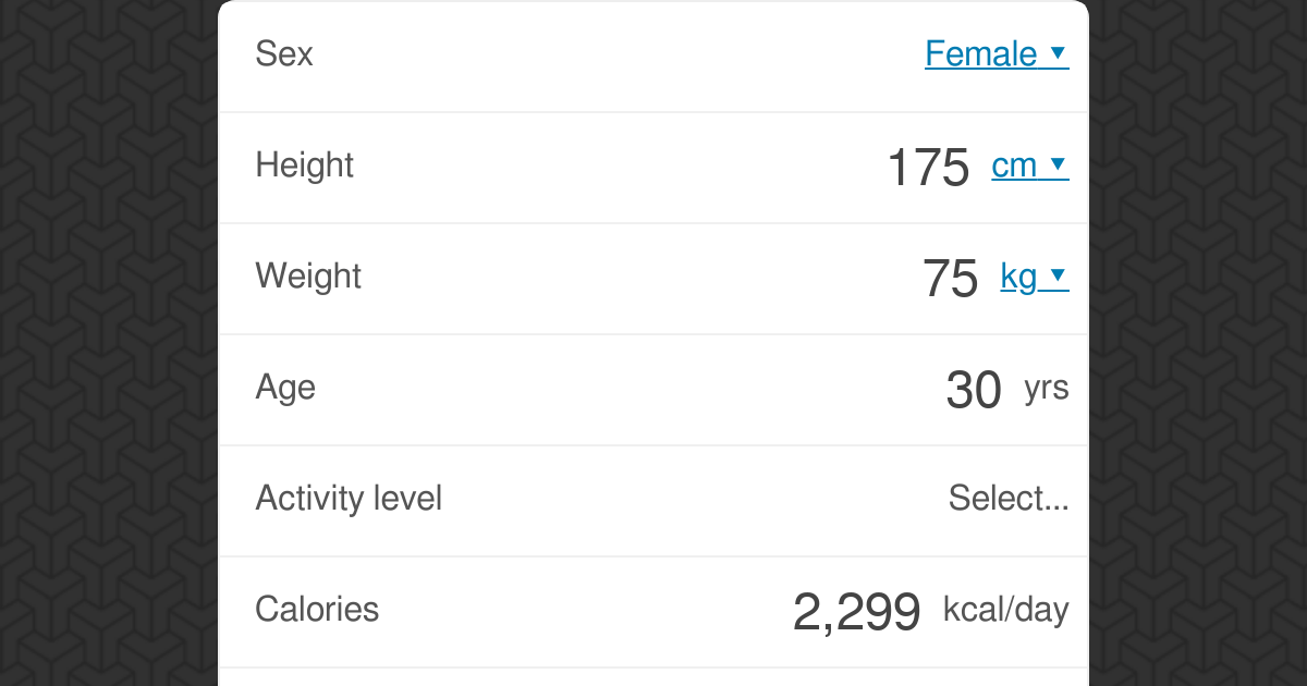 Calorie Calculator Omni