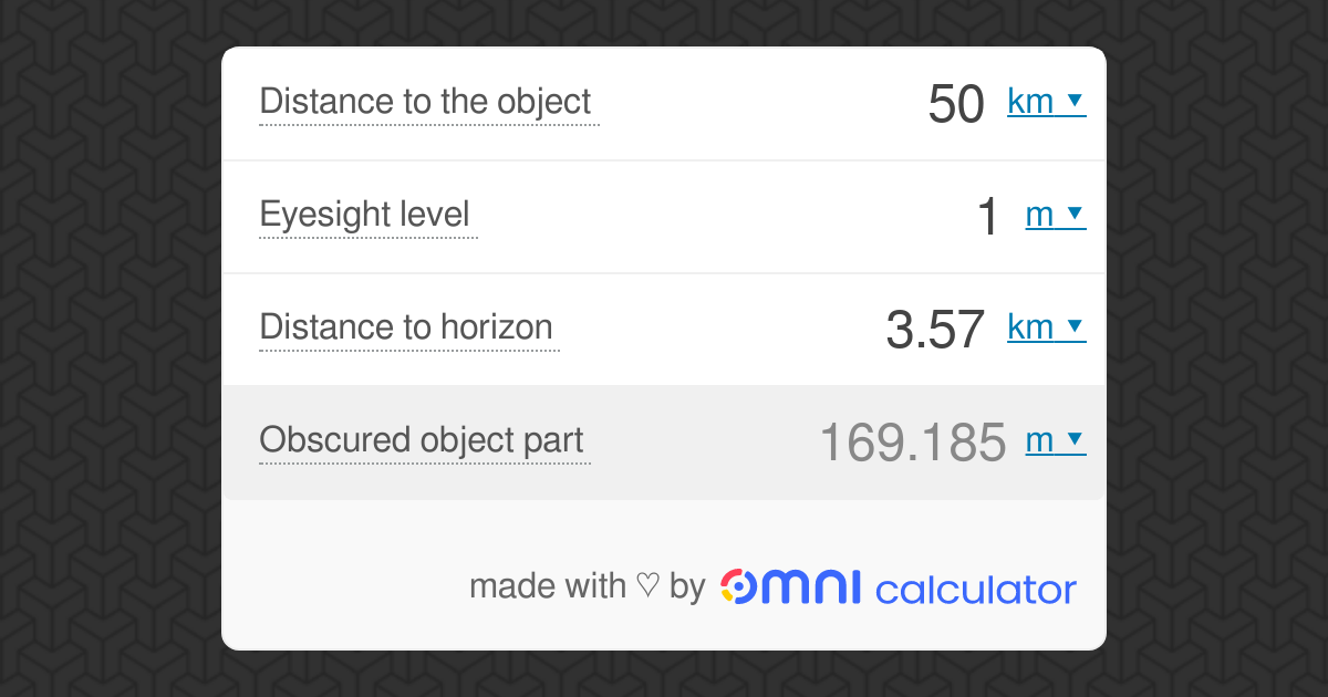 Earth Curvature Calculator Omni