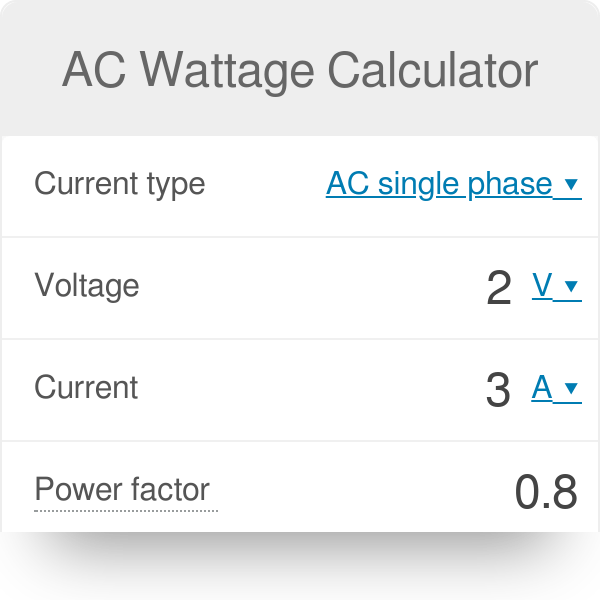 30+ Wattage Calculator Ac