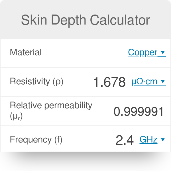 Extra galeria Merecer skin effect calculator reembolso Indiferença frio