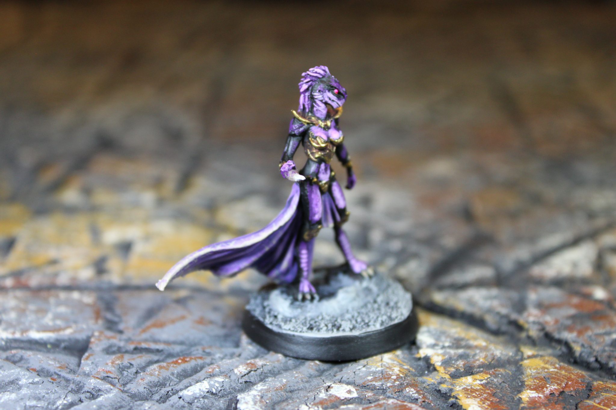Dungeons & Dragons Female Shadow Dragonkin Sorcerer (Dark Sword