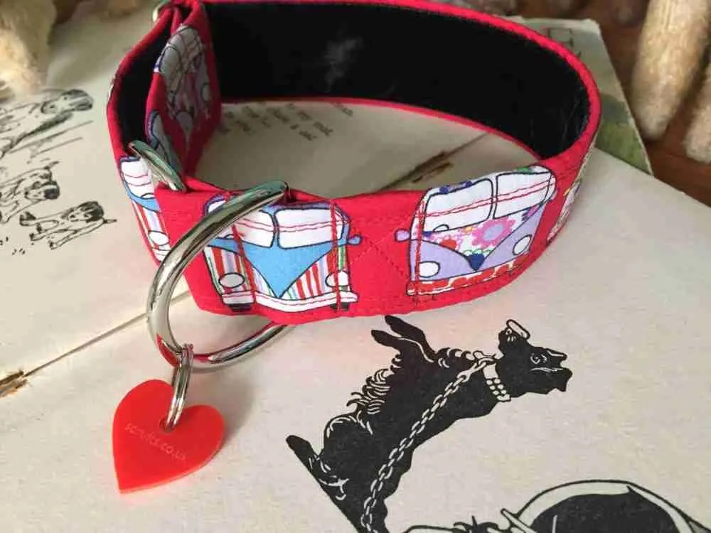 Scrufts' Campie Red Velvet Lined Greyhound Collar Scrufts