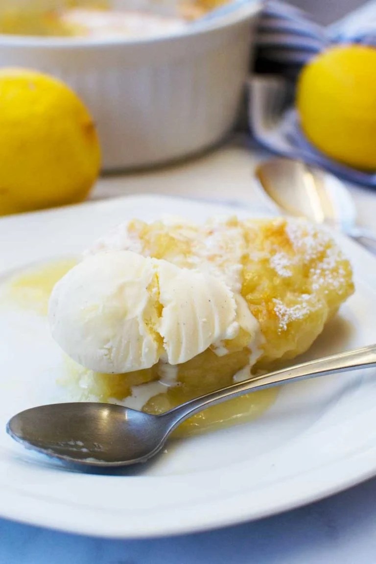 Easy magic lemon pudding (5 ingredients, no eggs) Scrummy Lane