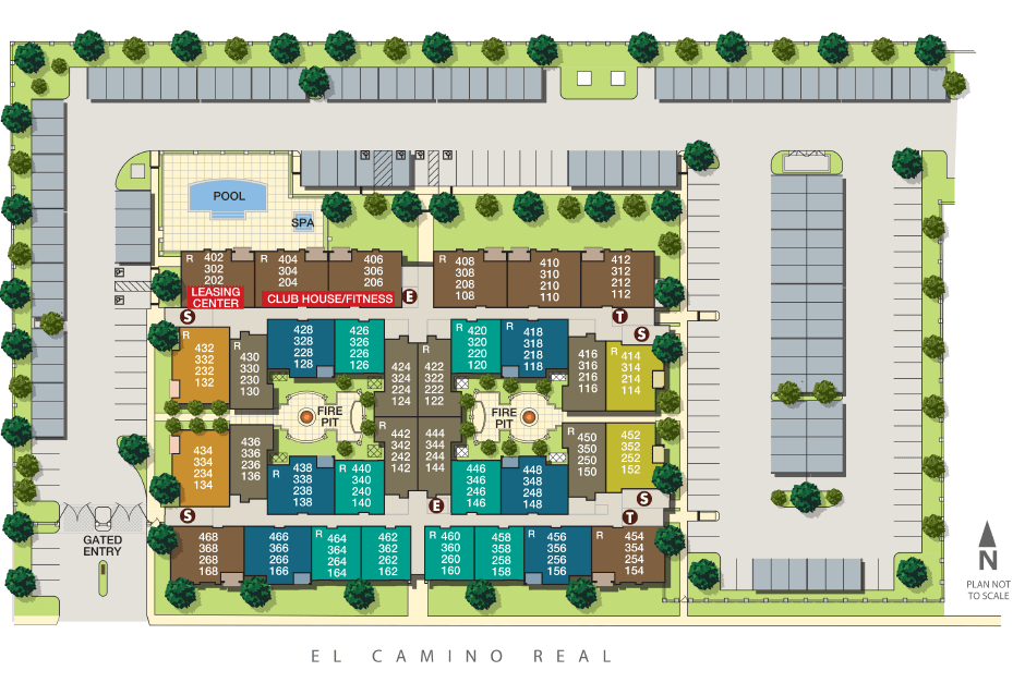 Site Map for Tuscany Apartments SCS Development