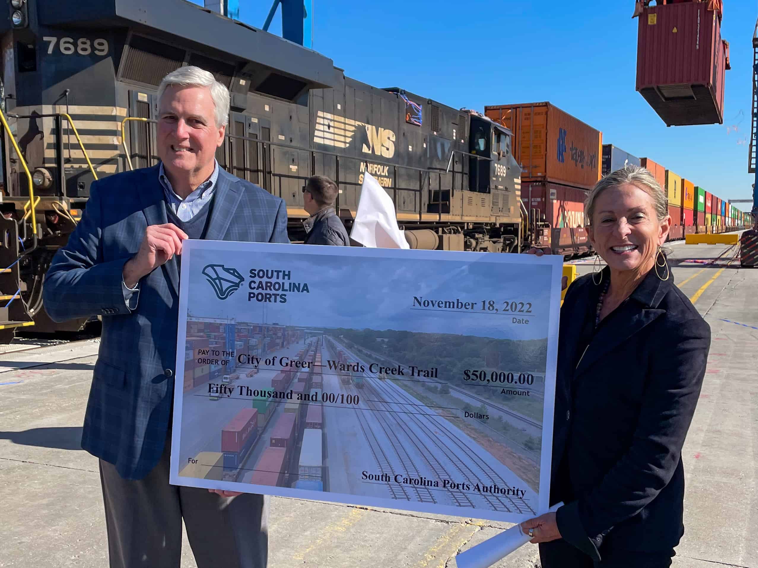 SC Ports contributes 50,000 to urban trail system in Greer SC Ports Authority
