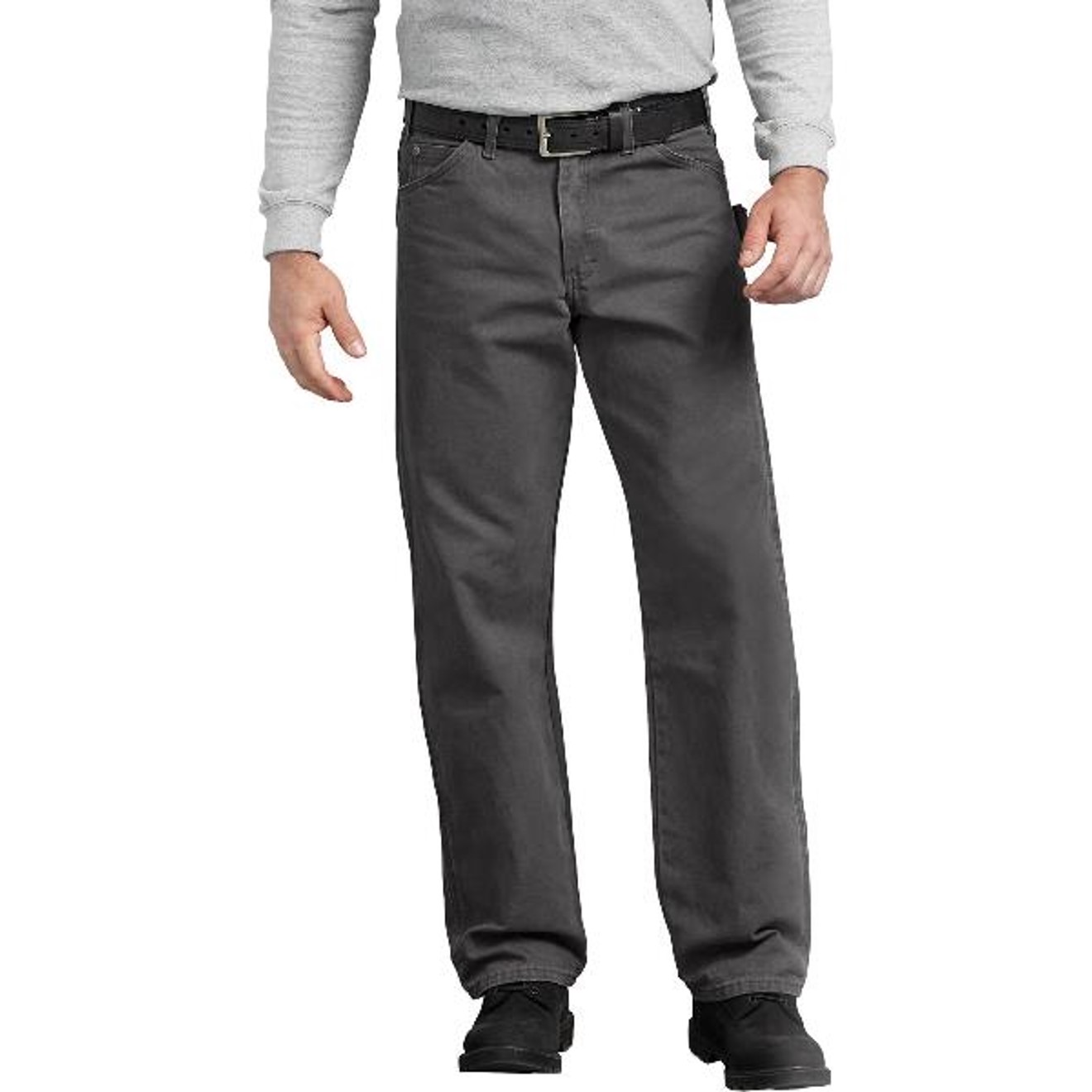 Dickies Relaxed Fit Straight Leg Carpenter Duck Jeans (Dark Gray