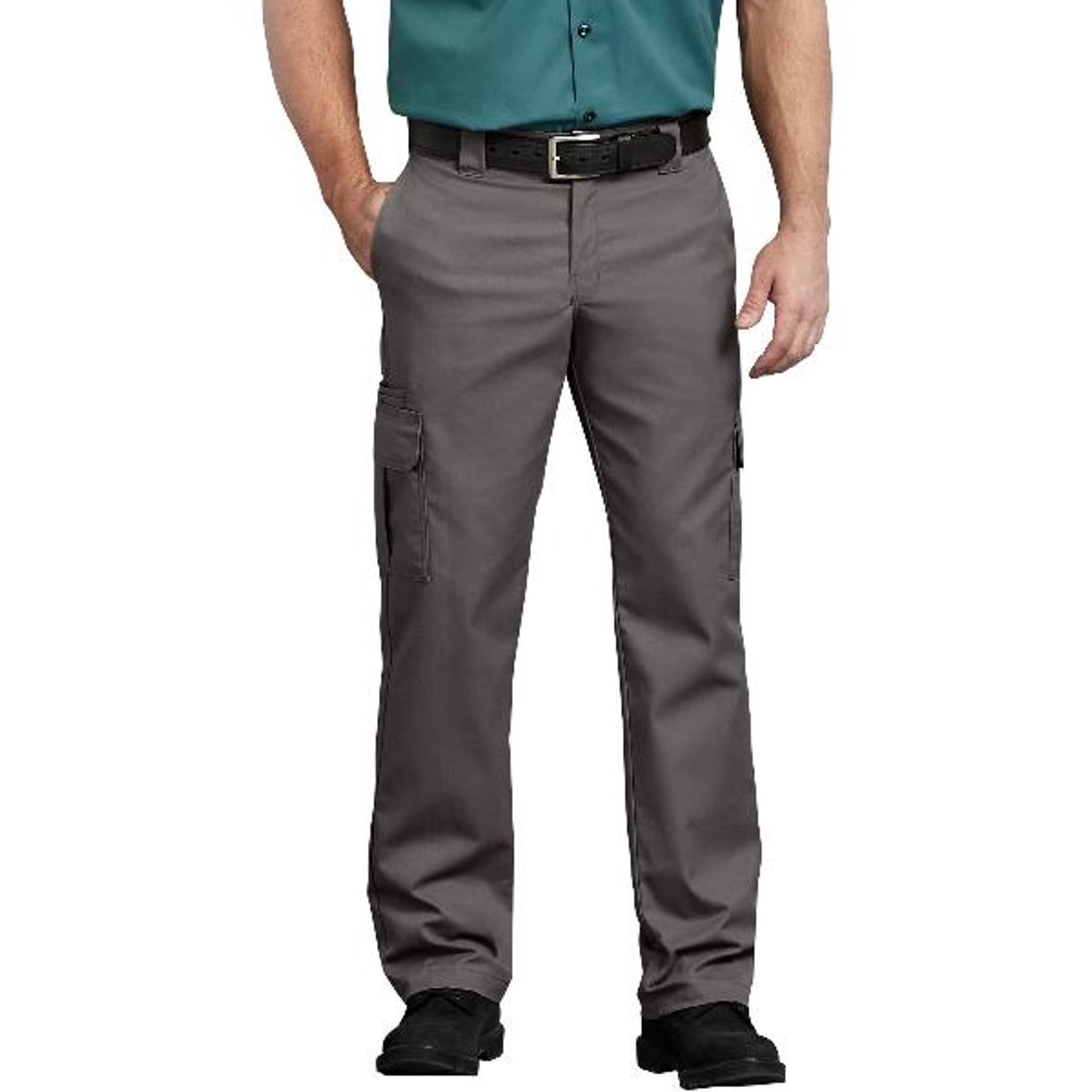 Dickies FLEX Regular Fit Straight Leg Cargo Pants (Gravel Gray