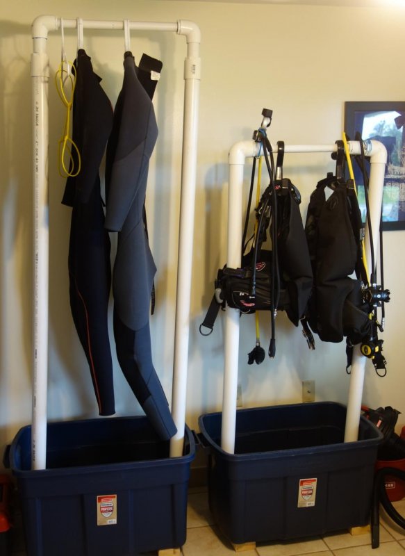 Dive gear storage ScubaBoard