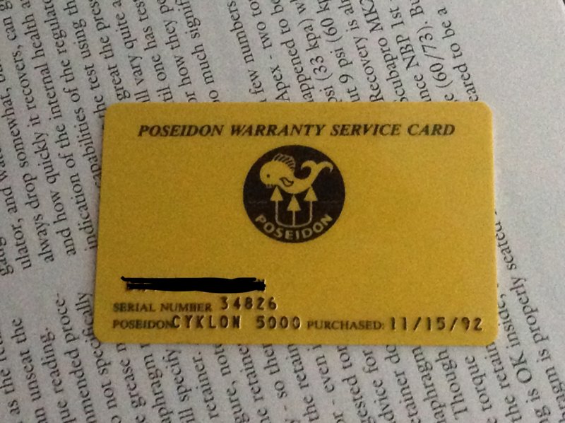 Old Warranty Service Cards . . . ScubaBoard