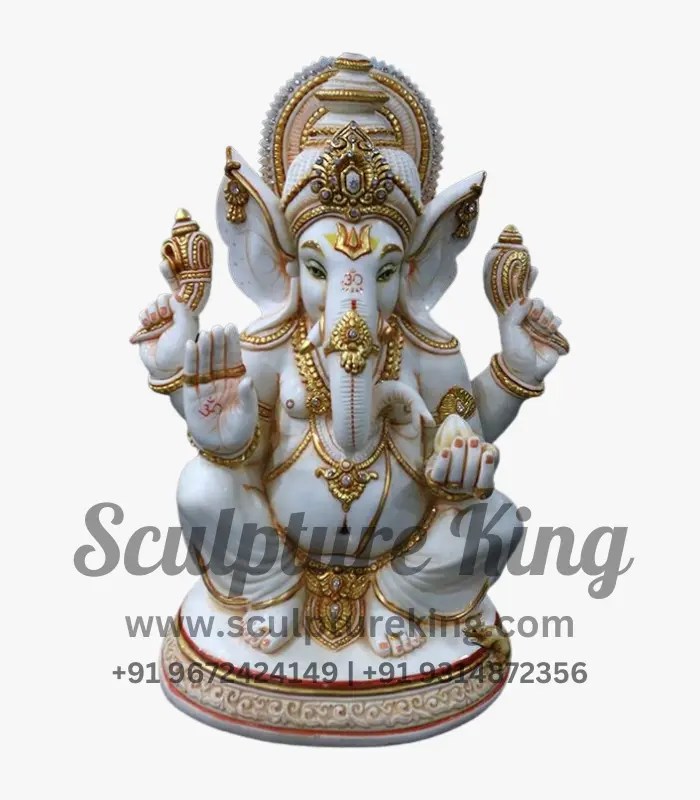 Marble Ganesh ji Statue Sculpture King