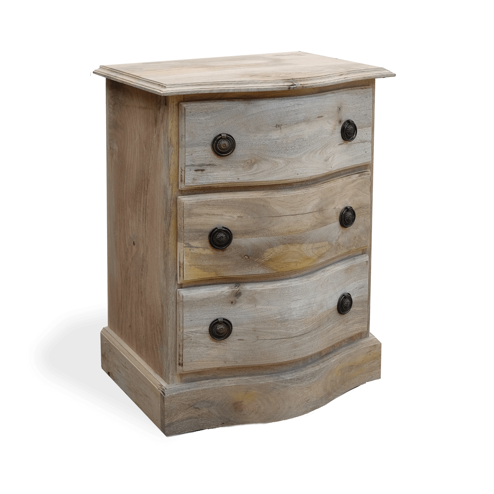 Bowfronted Bedside Chest Large (CD7) Scumble Goosie